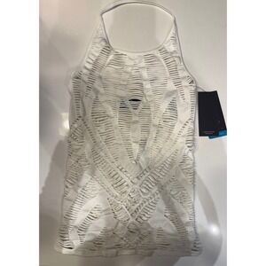 NUX Active White Deity Tank Top Cutout Sleeveless‎ Bodycon Small/Medium NWT